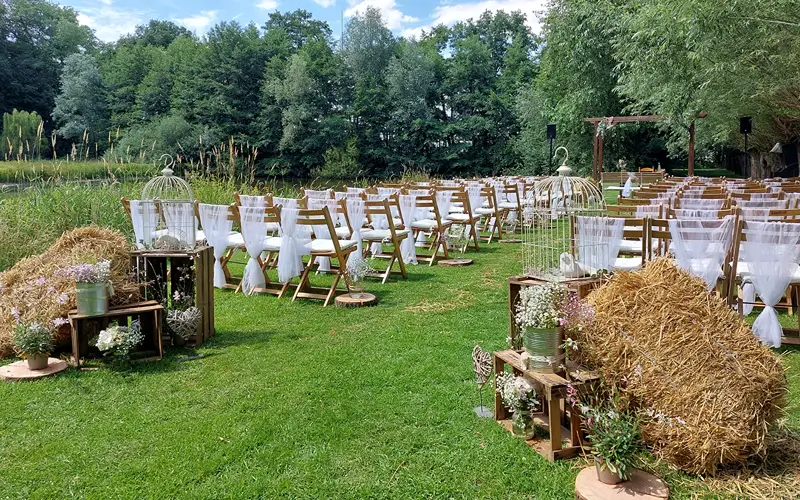 DJ Feier Kaiser professionelle Beschallungstechnik für eine Freie Trauung im Freien